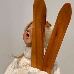 Byers' Choice Skiing girl caroler